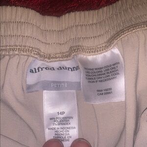 Alfred Dunner Light Tan Trousers